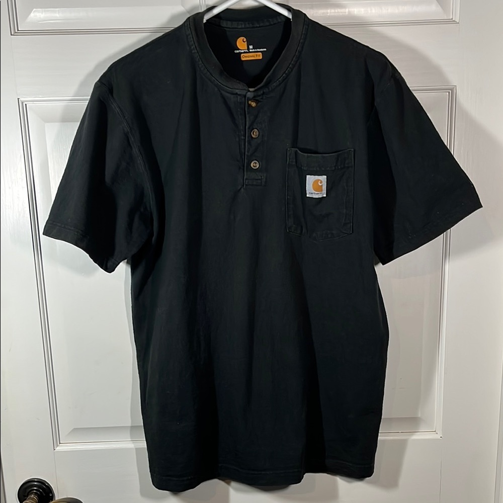 Carhartt Men's M Polo Golf Work Shirt Original Fit Black